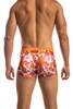 Jack Adams Bali Swim Trunk in flower power - orange (profile view) - premium,  fashionable and fun swimsuits, swim briefs, swim trunks and swim bikinis