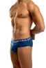 Jack Adams Icon Cool Modal Brief in international blue (profile view) - men's sexy, premium, functional underwear, jockstraps and thongs.