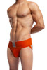 Jack Adams No. 1874 Jockstrap in orange (profile view) - men's sexy, premium, functional underwear, jockstraps and thongs.