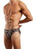 Jack Adams Waterman Swim Brief in black & white flower - sexy, premium, fun men's underwear and swimwear