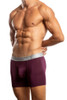 Jack Adams Zen Modal Boxer Brief in Italian Plum (profile view) - men's sexy, premium, functional underwear, jockstraps and thongs.