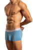 Jack Adams Zen Modal Trunk in pacific blue (profile view) - men's sexy, premium, functional underwear, jockstraps and thongs.