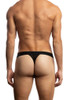 Jack Adams All Over Mesh Thong in black (back view) - men's sexy, premium, functional underwear, jockstraps and thongs.