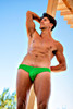 Jack Adams LUX Profile Brief in featured in classic green - men's sexy, premium and functional underwear, jockstraps and thongs