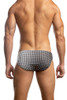 Jack Adams USA Dot Matrix 1" Swim Racer in black (back view) - premium,  fashionable and fun swimsuits, swim briefs, swim trunks and swim bikinis