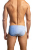Jack Adams USA Dot Matrix 1" Swim Racer in royal (back view) - premium,  fashionable and fun swimsuits, swim briefs, swim trunks and swim bikinis