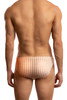 Jack Adams USA Dot Matrix 1" Swim Racer in orange (back view)  - premium,  fashionable and fun swimsuits, swim briefs, swim trunks and swim bikinis