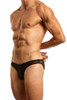 Jack Adams Breeze All Over Mesh Swim Brief in black (profile view) - premium,  fashionable and fun swimsuits, swim briefs, swim trunks and swim bikinis 