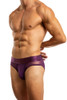 Jack Adams Monochrome Mesh Brief in imperial purple (profile view) - men's sexy, premium, functional underwear, jockstraps and thongs