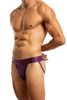 Jack Adams Monochrome Mesh Jockstrap in imperial purple (profile view) - men's sexy, premium, functional underwear, jockstraps and thongs