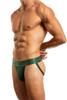 Jack Adams Monochrome Mesh Jockstrap in rain forrest (profile view) - men's sexy, premium, functional underwear, jockstraps and thongs