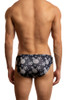 Jack Adams Hanalei Bay Low-Rise 1" Swimsuit in pineapple blue (back view) -  premium,  fashionable and fun swimsuits, swim briefs, swim trunks and swim bikinis 