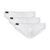 Jack Adams Modal Bikini Brief - 3 Pack - in white pack (flat lay) - men's sexy, premium, functional underwear, jockstraps and thongs.