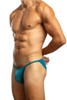 Jack Adams Cool LUX French Brief in seaport (profile view) - men's sexy, premium, functional underwear, jockstraps and thongs.