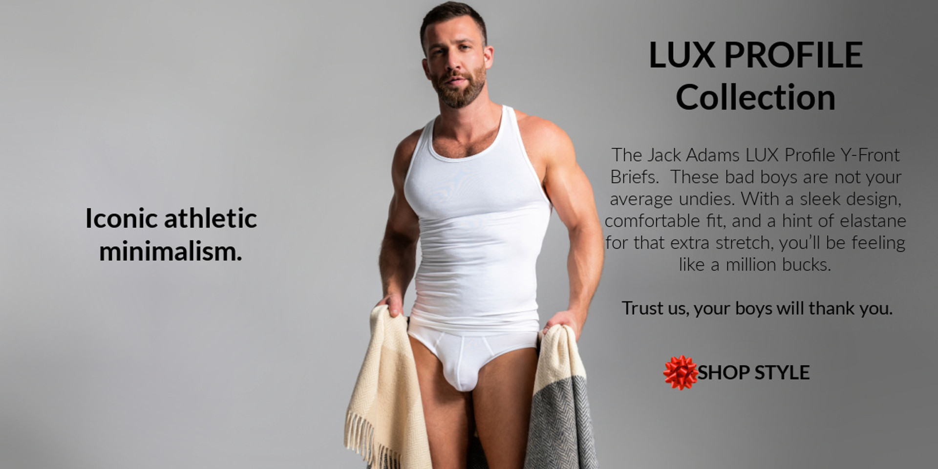 Iconic athletic minimalism- LUX Profile Underwear for Men. Best Men's Briefs