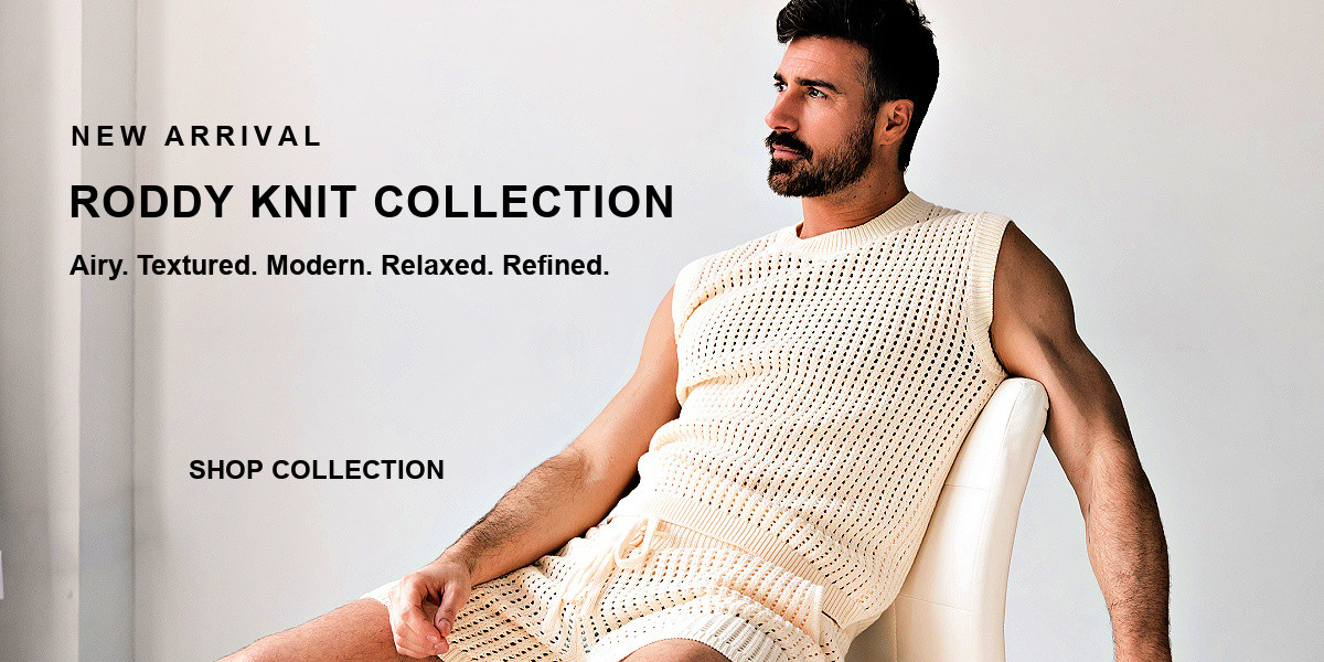 New Arrvial. Introducing the Roddy Knit Collection for men