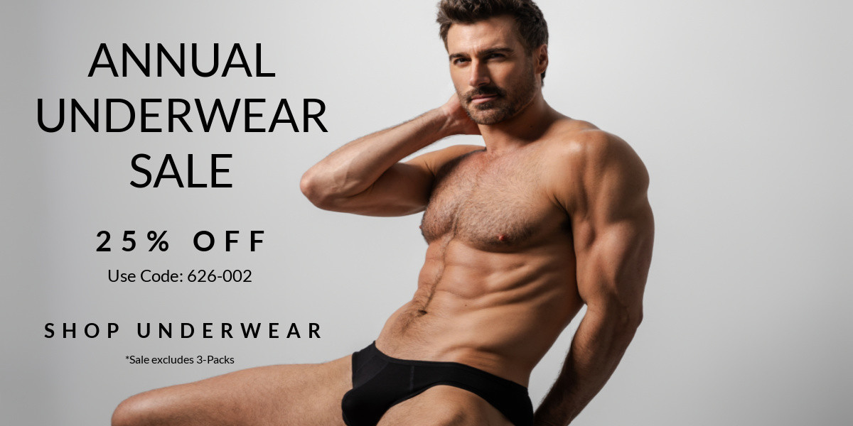 Annual Underwear Sale 25% Off