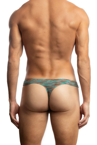 Jack Adams Filament Thong in warm teal (back view) - men's sexy, premium, functional underwear, jockstraps and thongs.
