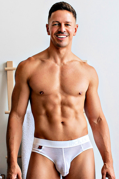 Jack Adams USA Naked Brief featured in white - men's sexy, premium underwear, jockstraps and thongs