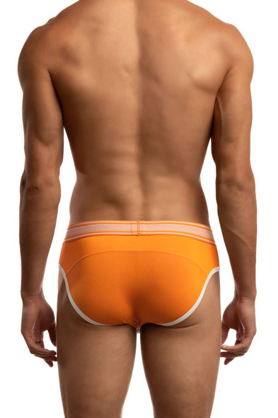 Jack Adams Game On Brief in orange; men's sexy, premium underwear and swimwear