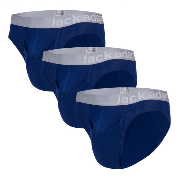 Jack Adams Zen Modal Brief - 3 Pack - royal - men's sexy, premium, functional underwear, jockstraps and thongs.
