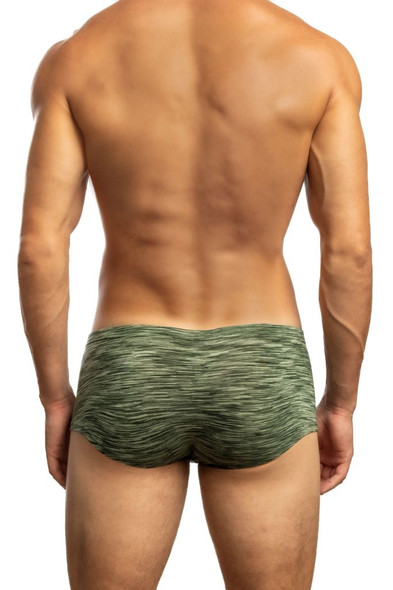 Jack Adams Filament Streamlined Boxer in natures green (back view) - men's sexy, premium, functional underwear, jockstraps and thongs.