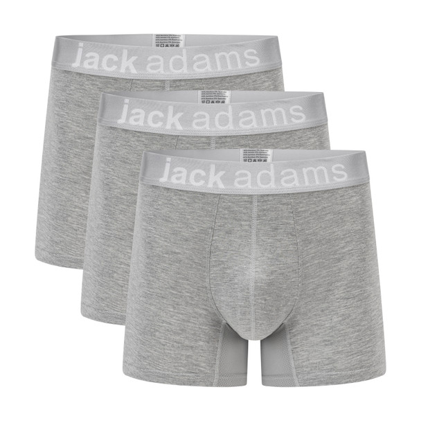 Jack Adams Bamboo Boxer Brief - 3 Pack - heather pack (flat lay) - men's sexy, premium, functional underwear, jockstraps and thongs.