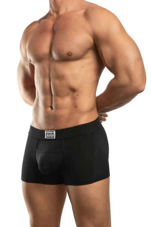 X-Train Boxer Brief in black from Jack Adams.  Your everyday, every event mesh boxer brief.