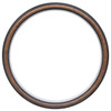 Hamilton Round Frame # 551 - Vintage Walnut with Silver Lip