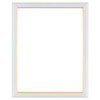 Hamilton Rectangle Frame #551 - Linen White with Gold Lip