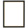 Hamilton Rectangle Frame # 551 - Matte Black with Gold Lip