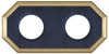 Double Plate Frame #352 - Gold Leaf with Blue Velvet