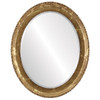 Kensington Beveled Oval Mirror Frame in Champagne Gold