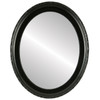 Kensington Flat Oval Mirror Frame in Matte Black