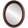 Kensington Flat Oval Mirror Frame in Vintage Cherry