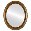 Kensington Flat Oval Mirror Frame in Walnut