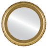 Kensington Flat Round Mirror Frame in Gold Spray