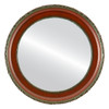 Kensington Flat Round Mirror Frame in Rosewood