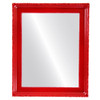 Kensington Flat Rectangle Mirror Frame in Holiday Red