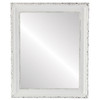 Kensington Flat Rectangle Mirror in Linen White