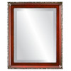Kensington Beveled Rectangle Mirror Frame in Rosewood