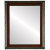 Kensington Flat Rectangle Mirror Frame in Vintage Cherry