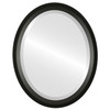 Huntington Beveled Oval Mirror Frame in Matte Black