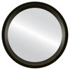 Huntington Flat Round Mirror Frame in Rubbed Black