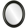 Newport Beveled Oval Mirror Frame in Matte Black
