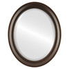 Newport Beveled Oval Mirror Frame in Rubbed Bronze