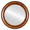 Newport Flat Round Mirror Frame in Venetian Gold
