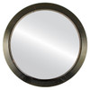 Regatta Flat Round Mirror Frame in Veined Onyx