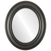 Lancaster Beveled Oval Mirror Frame in Black Silver