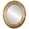 Lancaster Flat Oval Mirror Frame in Champagne Gold